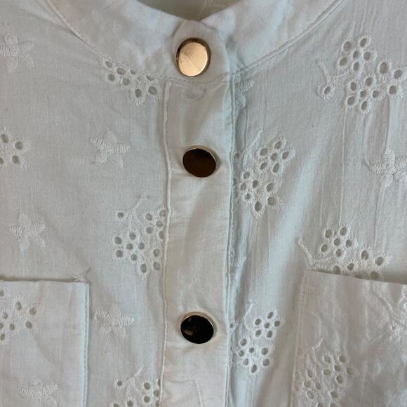 Lili Sidonio White Eyelet Romper Size XS - Picture 4 of 8
